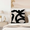 Abstract Modern Black and Beige Pillow Covers 18x18, Boho Home