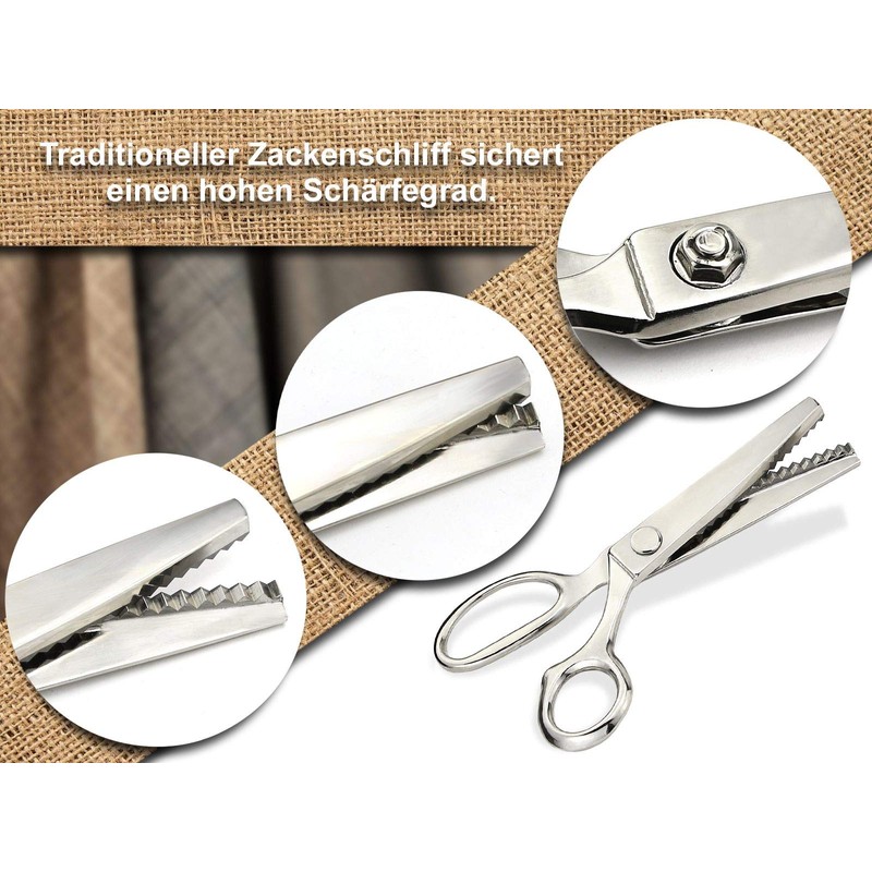 Pinking Shears, Fabric Scissors, Textile Scissors, Zigzag Scissors, Dressmaking Scissors,