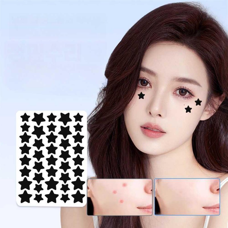 Nokey 노케이 별모양여드름패치 케어 방수 스팟패치 여드름 [빨간색 40개입/총 5매