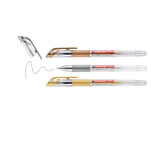 edding edding 2185 Gelroller - gold, silber, kupfer (metallic) -