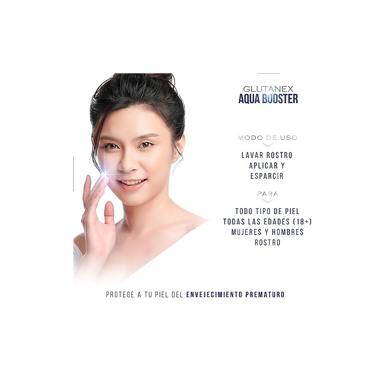 Glutanex Aqua Booster CREMA REPARADORA E HIDRATANTEReparacin, Hidratacin, Aclaramiento, AntioxidacinDe