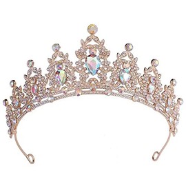 Crystal Rhinestones Wedding Tiara for Bridal Wedding Princess Queen Coronation Birthday Party Silver Crown Girl and Women Carnival Party Holiday Celebration for Adults