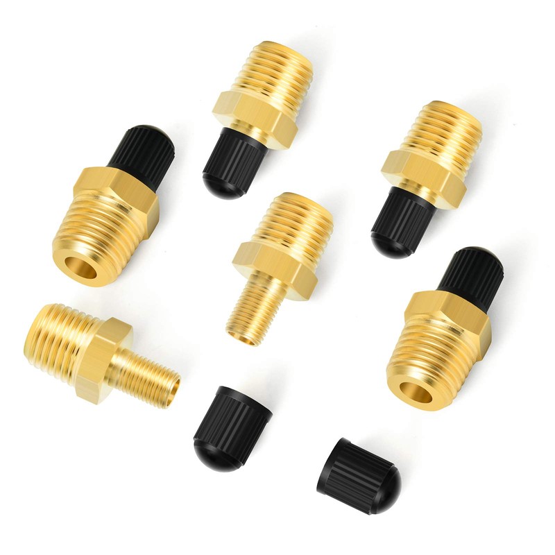 GASHER 6 válvulas de tanque NPT de 1/4 pulgadas, válvula