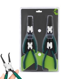 Snapring Pliers Set - 7 Inch External Circlip Pliers with Straight Jaw - Heavy Duty Removal Tool Spring Retaining Clamps Accessories for Bearings, Automotive & Motorcycles