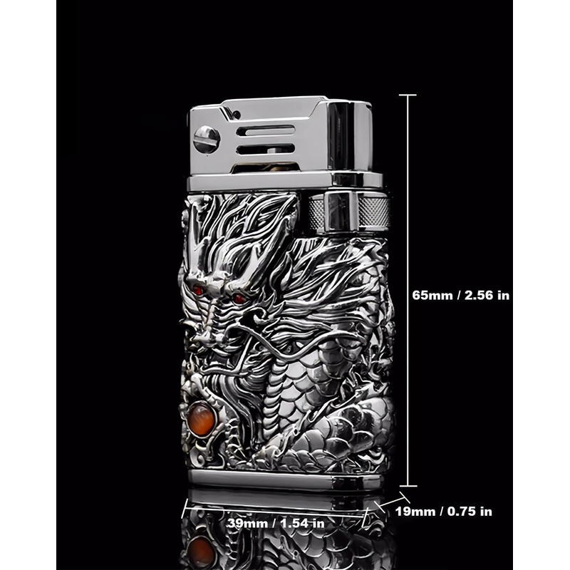 Dragon Lighter, Cool Antique Candle Lighters, Reusable Grinding Wheel Oil