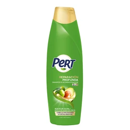 PERT, Shampoo 2 en 1 Olivo y Aguacate | Limpia y desenreda tu cabello, 650 ml
