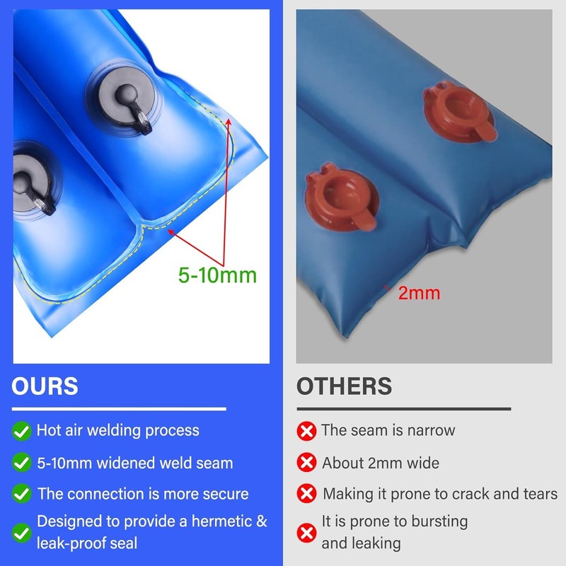 10 Ft Pool Water Bags 0.8mmThickened Double Layer Water Tubes