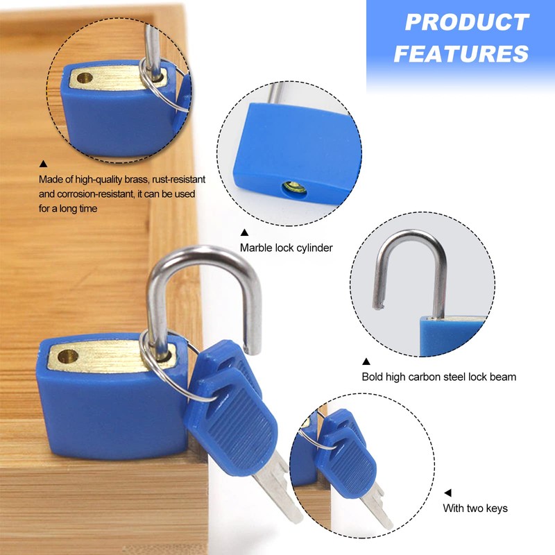 Suitcase Lock Small with Key 6 Pieces Lock Suitcase Locks