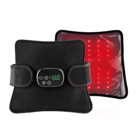 OrthoJointRelief OrthoJointRelief Red Light Therapy Heating Pad - Infrared Heat & Vibration Massager for Back, Waist, and Shoulder - 660nm & 850nm Red Light for Pain & Muscle Recovery