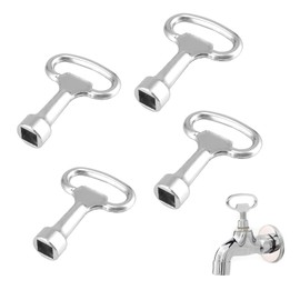 xlwen Square Wrench Socket Spanner Set of 4 Square Spanner Socket Spanner Universal for Gas Water Meter Box Silver