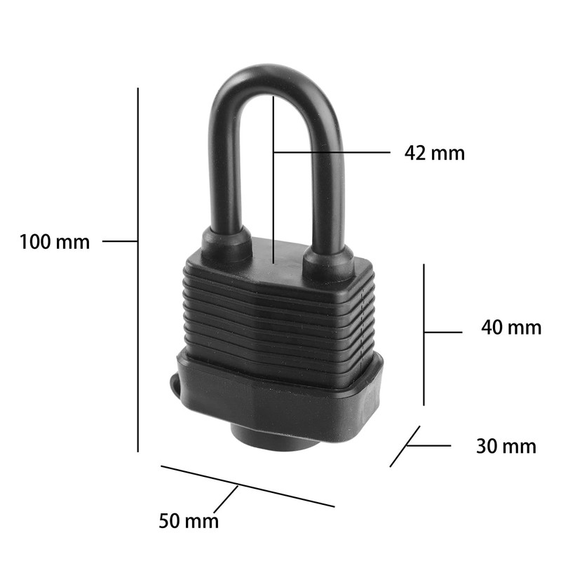 SafiSwords Waterproof Padlocks Keyed Alike for Outdoor use, Covered Heavy