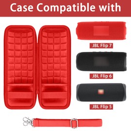 co2CREA Hard Travel Case for JBL Flip 7 Flip 6 FLIP 5 Waterproof Portable Bluetooth Speaker, Case Only
