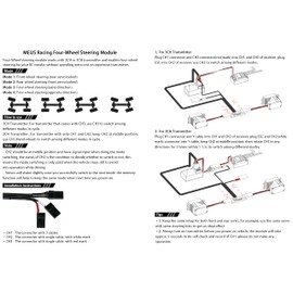 MEUS Racing 4WS Four-Wheel Steering Control Line Upgrades with Control Board and Servo Control Lines, Suitable for 4WS RC Crawler Car SCX10, TRX4, SCX24 TRX4M etc.