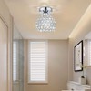TISLYCO Small Chandelier for Hallway, Modern Semi Flush Mount Light