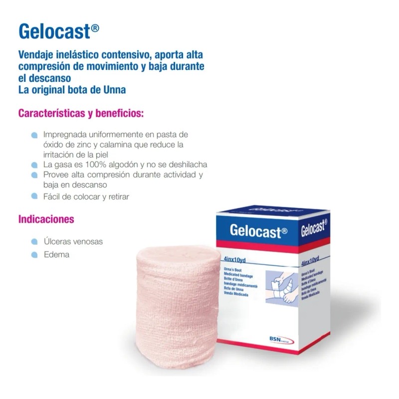 Venda Medica Gelocast Bota De Unna De 10cm X 9mts