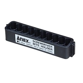 ANEX ABH-10 Bit Holder, Storage of 10, Black