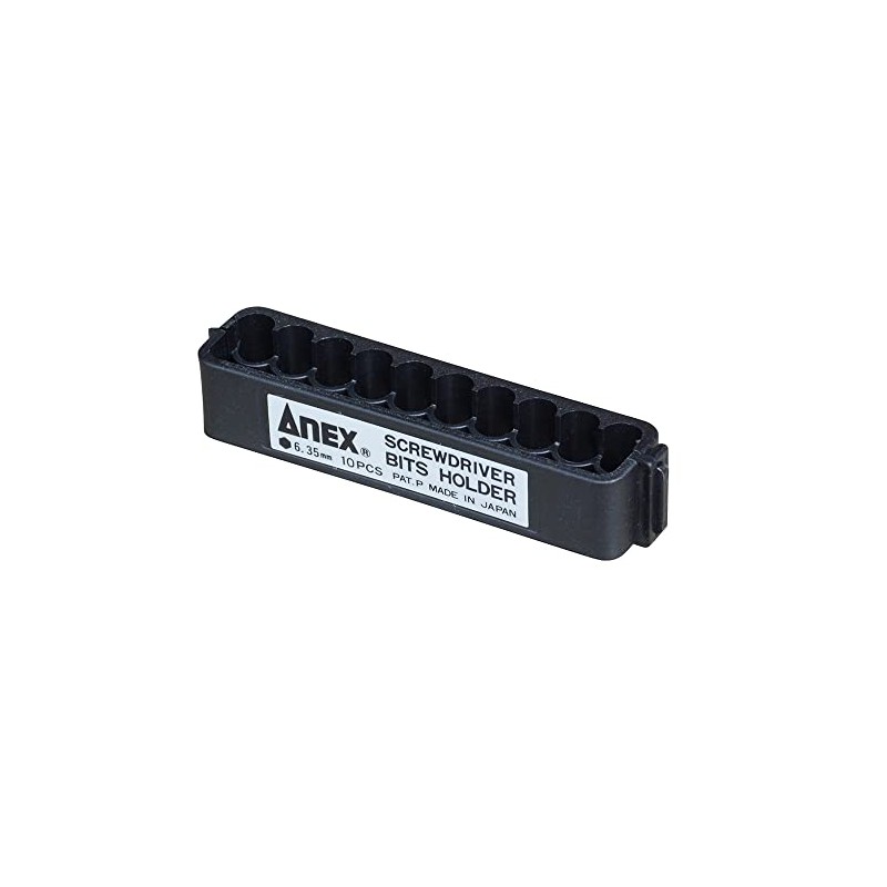 ANEX ABH-10 Bit Holder, Storage of 10, Black
