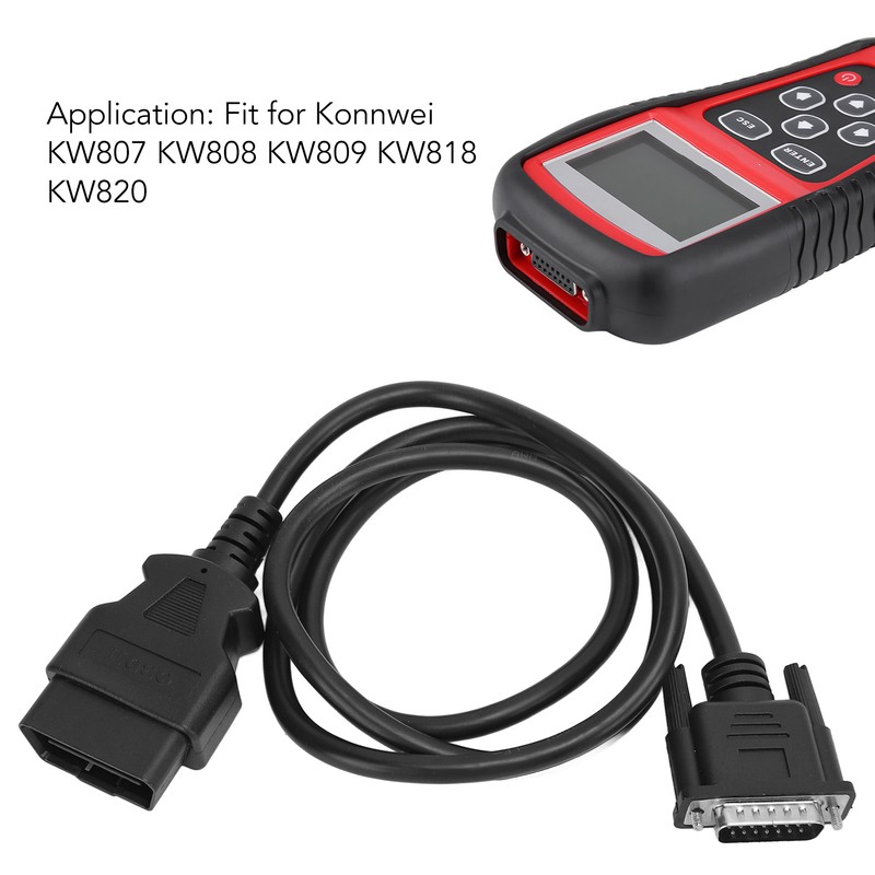 OBDII Diagnostic Cable Scanner Test Adapter Cable for Konnwei KW807