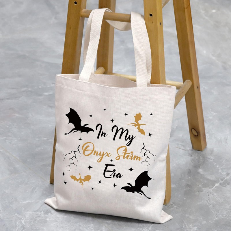 VAMSII 4th Wing Merch In My Onyx Storm Era Tote