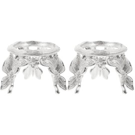 Didiseaon 2 Pcs Crystal Ball Stands, Silver Butterfly Sphere Display Holders, Metal Alloy Base Rack for Gazing Egg Desktop Decor