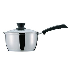 Pearl Metal Classe HB-3414 3-Layer Bottom with Glass Lid, One-Handed Pot, 6.3 inches (16 cm), Inner Surface: Fluorine Treatment, Induction Compatible