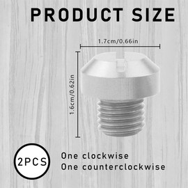 Lecctso 2PCS Motorcycle Mirror Plug, M10x1.25 Universal Motorcycle Mirror Hole Plugs, Rearview Mirror Screws Motorcycle Accessories Anti-Rust Right Left Hand Thread Plugs for Most Motorcycle ATV Bike