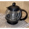 Choice 25 oz. Tempered Glass Tea Pot Infuser with Stainless
