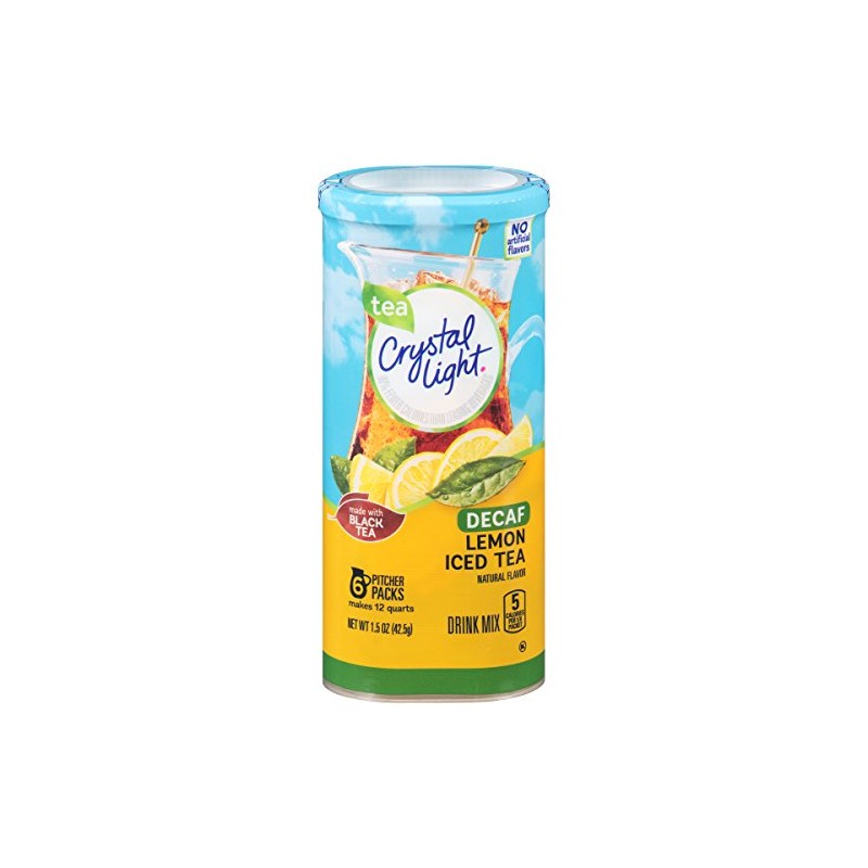 Crystal Light Lemon Decaf Iced Tea Natural Flavor Drink Mix,