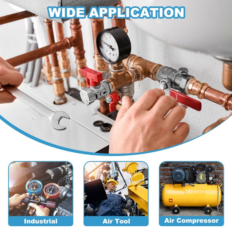 PATIKIL 1/2" x 1/2" Brass N PT Coupler 2 Pack