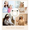 Huachi 3 Packs Cute Cat Spa Headband and Wristband Set,