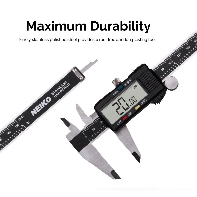 NEIKO 01409A 12” Electronic Digital Caliper | Extra Large Display