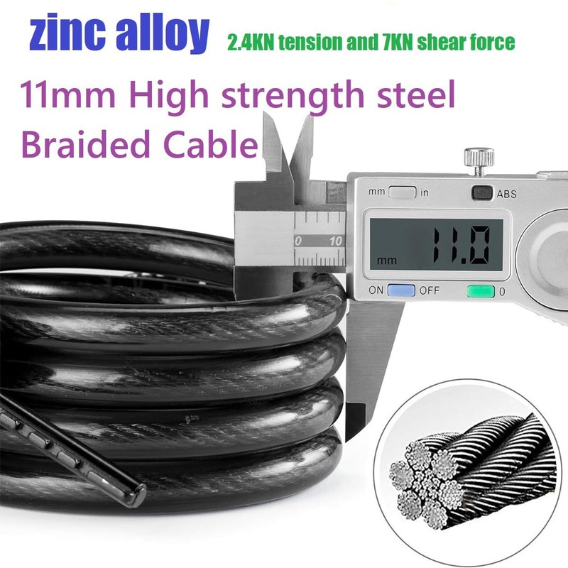 Bike Lock, 4 Feet Bicycle Locks Cable, Heavy Duty Anti
