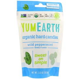 Yummy Earth YumEarth Organic Hard Candies Wild Peppermint -- 3.3 oz - 2 pc