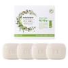 Evermiracle EM fermented vegetable soil soap, 100g, 4 packs / 에버미라클 EM 발효 식물성 때비누, 100g, 4개입