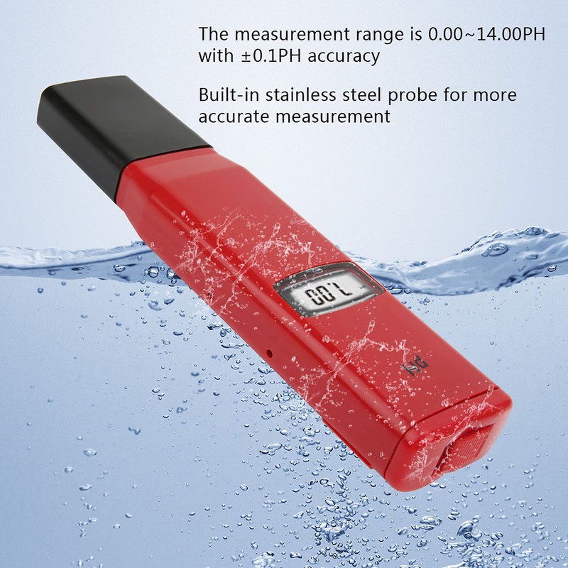 Portable Compact PH Meter Waterproof Drop Resistance pH Value Tester