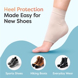 ZenToes Achilles Tendon Support Sleeve, Padded Compression Sleeve for Achilles Tendonitis Relief & Haglunds Heel, Washable Padded Socks & Heel Protectors for Bursitis Relief, 1 Pair