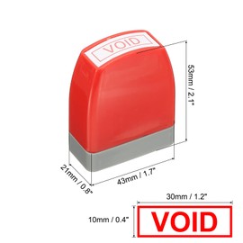 PATIKIL Void Notice Stamp Self Inking, Red Ink Office Pre Inked Message Stamp for Business, Red