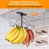 2-Pack Metal Banana Hanger, Under Cabinet Banana Double Hook, Sturdy