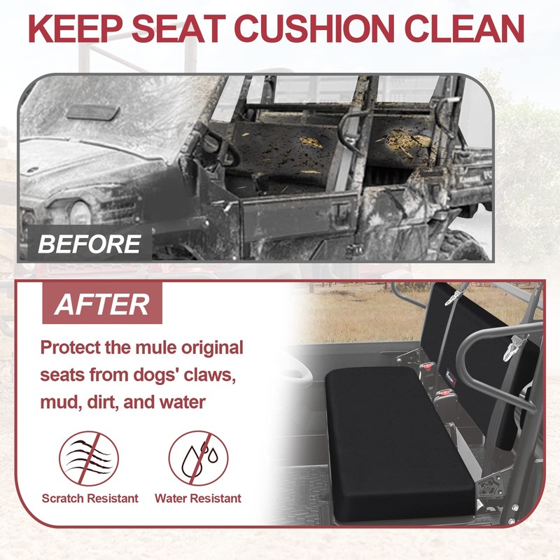 StarknightMT UTV Mule Pro Seat Covers 1680D Compatible with Kawasaki