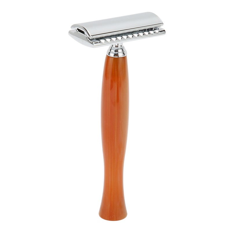 Long Handle Double Edge Safety Razor Zinc Alloy Resin Manual