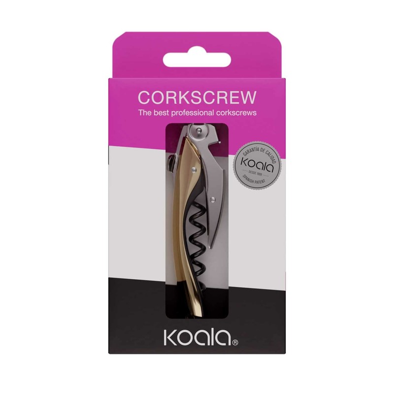 koala 6259dc01 High Tech Two Times Corkscrew, Plastic Stainless Steel
