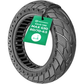 MOOVMOOV Solid Tire 10x2.5 for Ninebot G30 Max E-Scooter - Replaces Tubeless Tire 60/70-6.5 - Solid 10 inch Anti-Puncture Tire - Video Tutorial Included