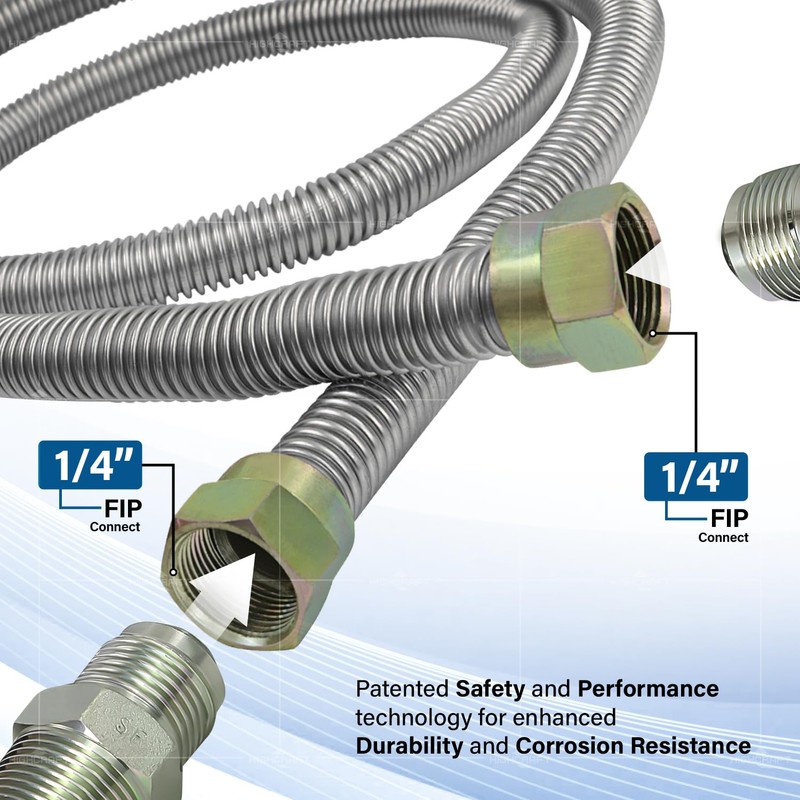 Flextron FTGC-SS14-36 36" Gas Line Connector with 3/8" Outer Diameter