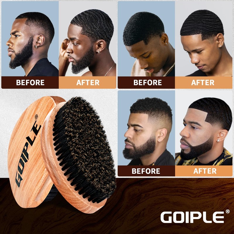 360 Curved Wave Brush For Men & Beard - Soft