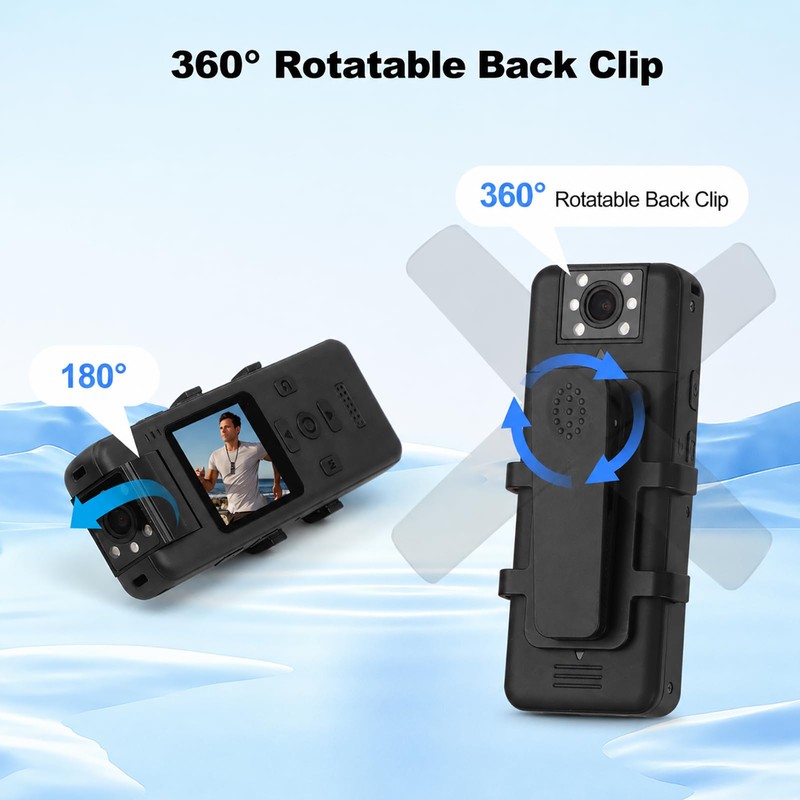 dahocamgo 4K Body Camera with Audio, Wearable Cam