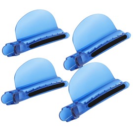 4Pcs Heat Insulation Sectioning Clips, 7 Tooth Heat Speed Separator Hair Clip with Insulation Board, ABS Hair Extension Separator Tools for Home, Salon, 3.9x1.6in, Blue