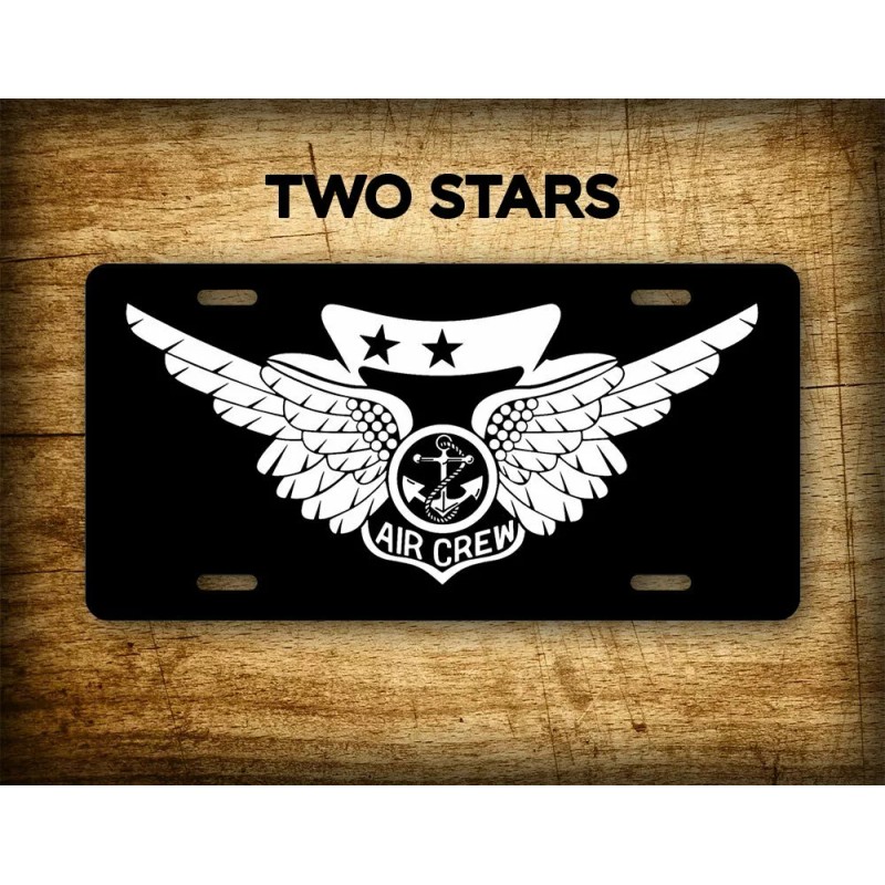 SignsAndTagsOnline.com Combat Aircrew Wings License Plate Veteran Wings Auto Tag