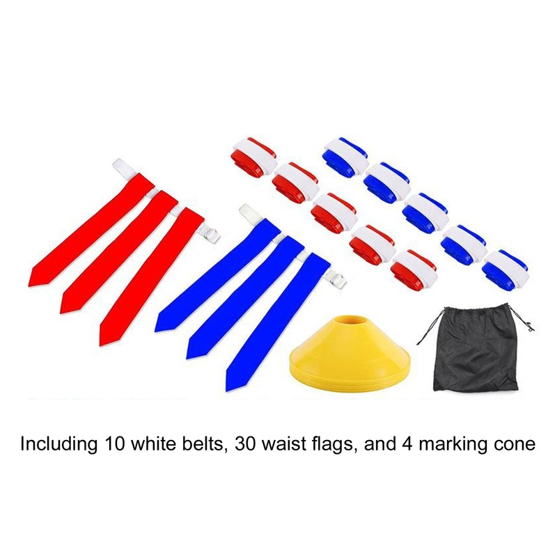 Flag Football Set 10 Player Football Belts Flags Kit 10