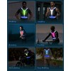 Fitense LED Reflective Running Vest with Phone Holder, 5 Colors