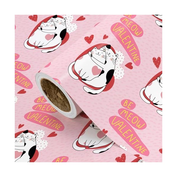 WRAPAHOLIC Funny Valentines Day Wrapping Paper Roll - Mini Roll
